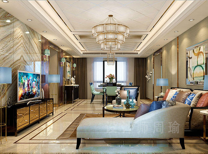 白丝扣屄世纪江尚三室两厅168平装修设计效果欣赏